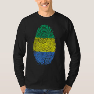 Gabun Flag Fingerprint in meiner DNA für Gabones T-Shirt