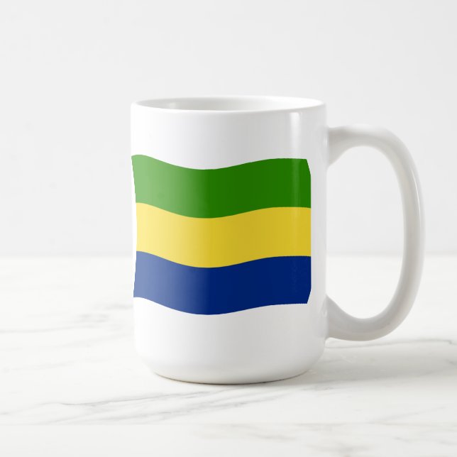 Gabun Flagge Tasse (Rechts)