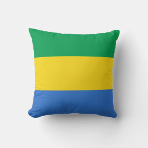 Gabun-Flagge x Flaggenkissen Kissen