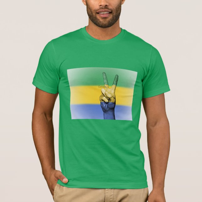 Gabun, Friedenszeichen, T-Shirt (Vorderseite)