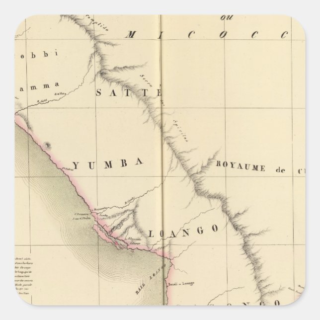 Gabun, Kongo 38 Quadratischer Aufkleber (Vorderseite)