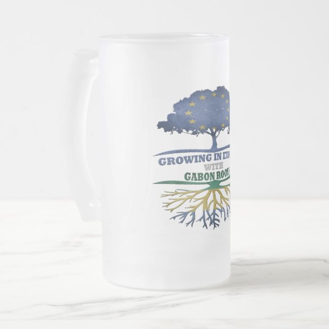 Gabun Mattglas Bierglas (Vorderseite Links)