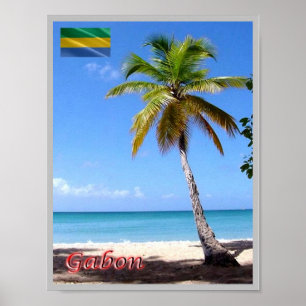 Gabun - Palmier - Poster