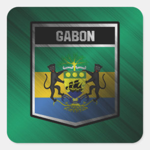 Gabun Quadratischer Aufkleber