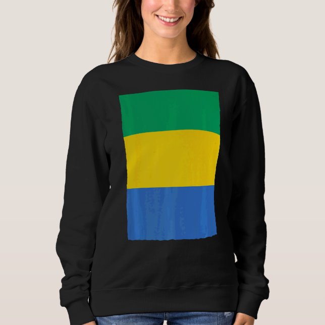 Gabun-Staatsflagge Sweatshirt (Vorderseite)