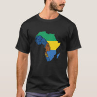 Gabunische Flagge Afrikas Karte Ethnischer Herden
