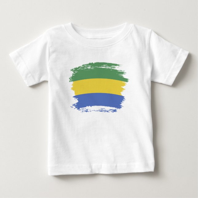 Gabunische Flagge Baby T-shirt (Vorderseite)