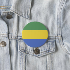 Gabunische Flagge Button