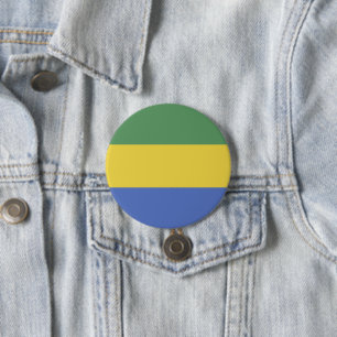 Gabunische Flagge Button