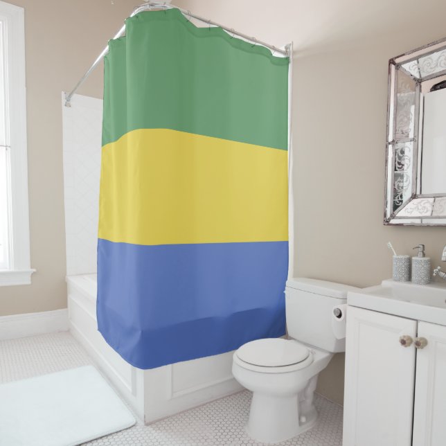 Gabunische Flagge Duschvorhang (Beispiel)