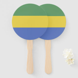 Gabunische Flagge Fächer