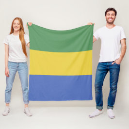 Gabunische Flagge Fleecedecke