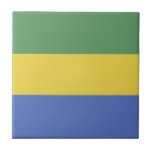 Gabunische Flagge Fliese<br><div class="desc">Ein ideales Geschenk für alle,  die Patrioten ihres Landes sind!</div>