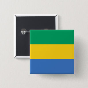 Gabunische Flagge (Gabun) Button