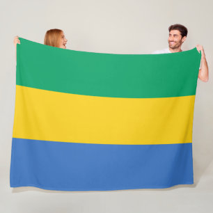 Gabunische Flagge (Gabun) Fleecedecke