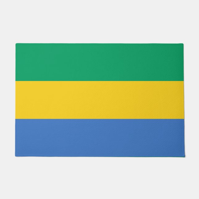 Gabunische Flagge (Gabun) Fußmatte (Vorderseite)