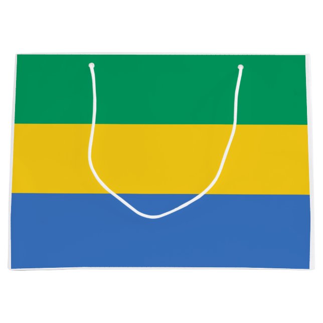 Gabunische Flagge (Gabun) Große Geschenktüte (Vorderseite)