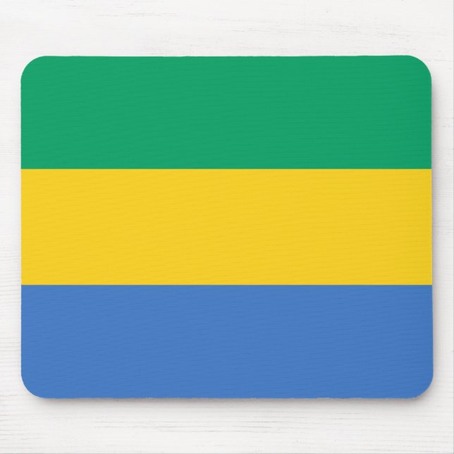 Gabunische Flagge (Gabun) Mousepad (Vorne)
