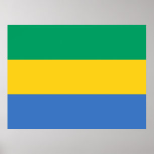 Gabunische Flagge (Gabun) Poster