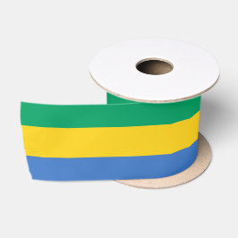 Gabunische Flagge (Gabun) Satinband