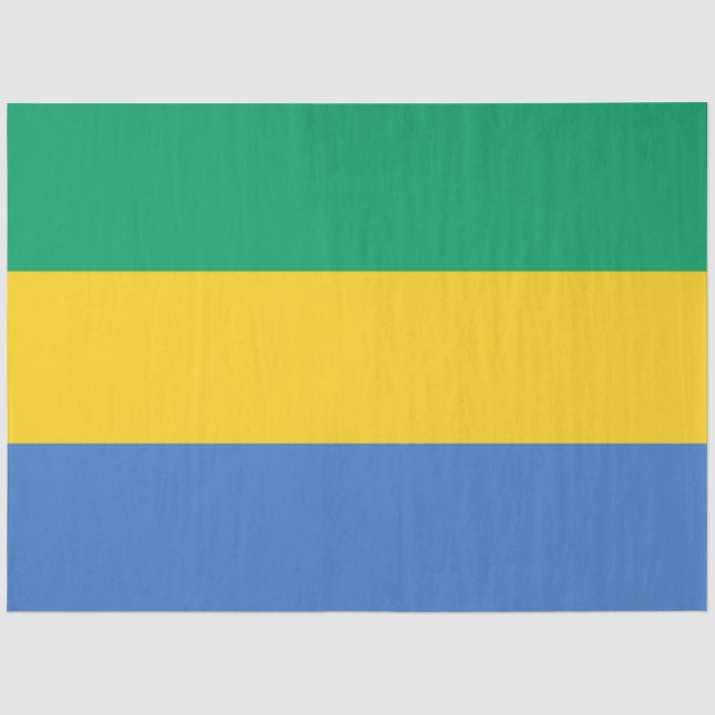 Gabunische Flagge (Gabun) Seidenpapier (Vorderseite)