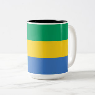 Gabunische Flagge (Gabun) Zweifarbige Tasse