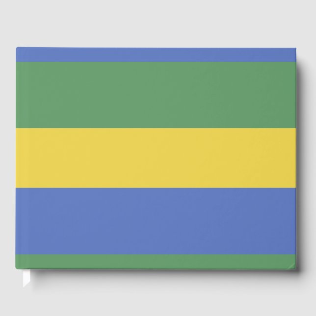 Gabunische Flagge Gästebuch (Vorderseite)