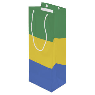 Gabunische Flagge Geschenktüte Für Weinflaschen