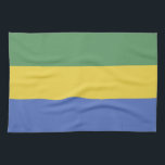 Gabunische Flagge Geschirrtuch<br><div class="desc">Ein ideales Geschenk für alle,  die Patrioten ihres Landes sind!</div>
