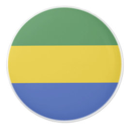 Gabunische Flagge Keramikknauf
