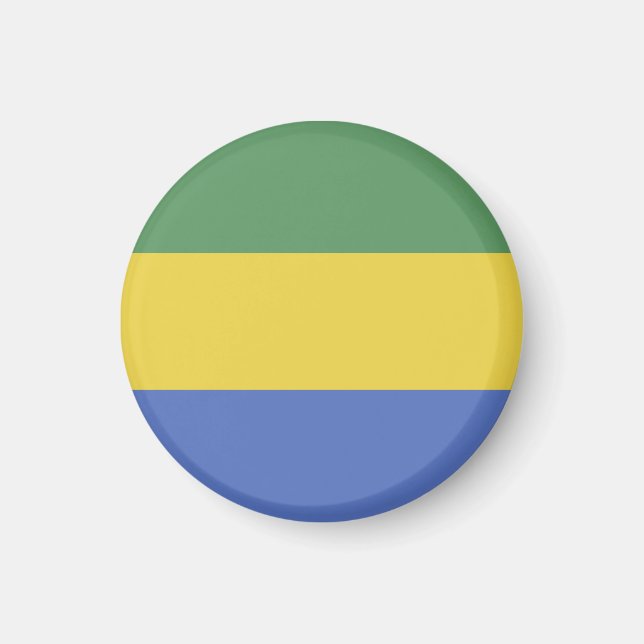 Gabunische Flagge Magnet (Vorne)