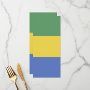 Gabunische Flagge Menükarte