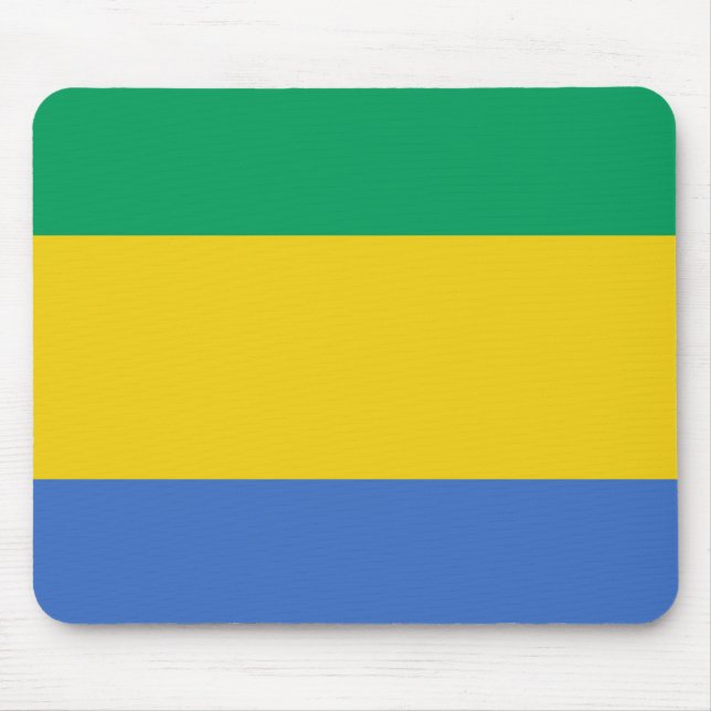Gabunische Flagge Mousepad (Vorne)