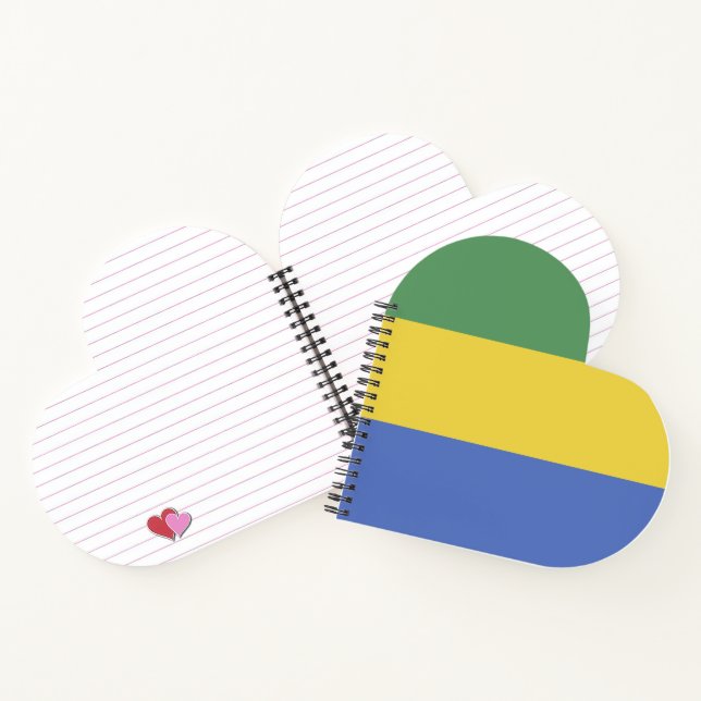 Gabunische Flagge Notizbuch (Innenseite)