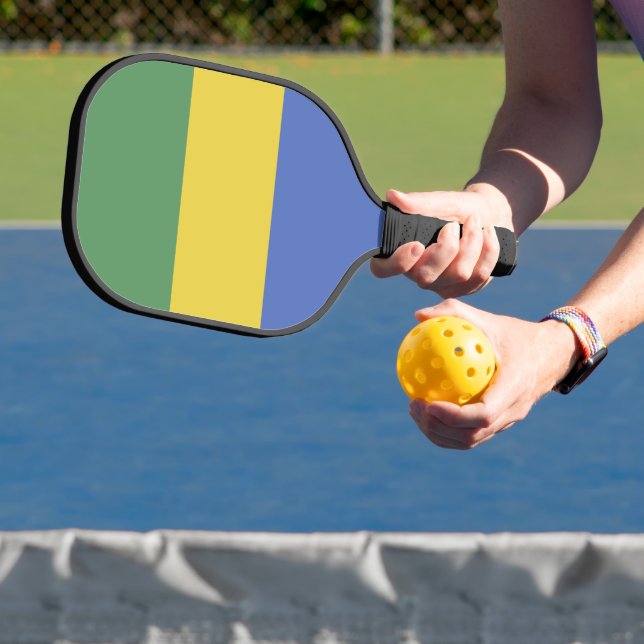 Gabunische Flagge Pickleball Schläger (InSitu)