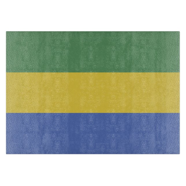 Gabunische Flagge Schneidebrett (Vorderseite)