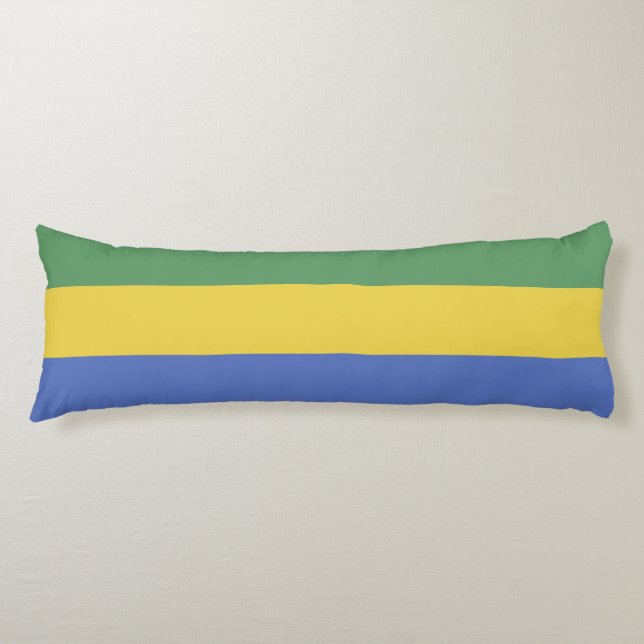 Gabunische Flagge Seitenschläferkissen (Vorderseite)