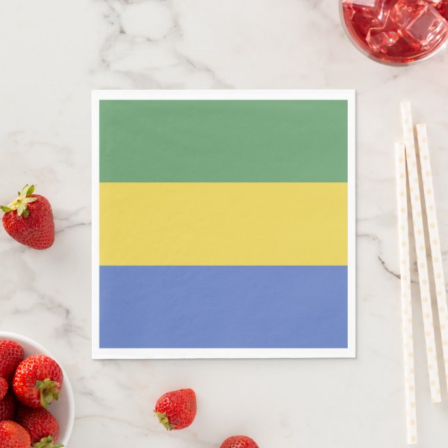 Gabunische Flagge Serviette (Beispiel)
