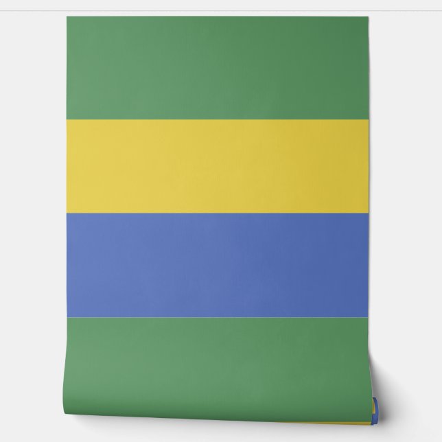 Gabunische Flagge Tapete (Abrollen)