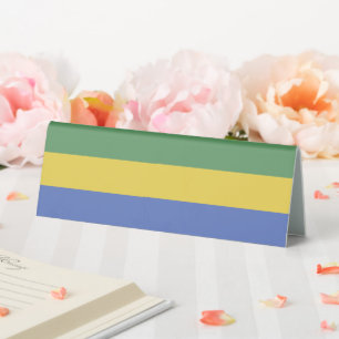Gabunische Flagge Tischaufsteller