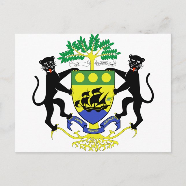 Gabunische Wappendecke Postkarte (Vorderseite)