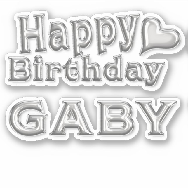 Gaby Happy Birthday Autocollants (Devant)