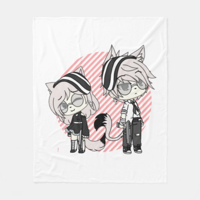 Gacha, gacha life, anime, manga, art, niedlich fleecedecke (Vorderseite)