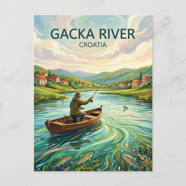 Gacka-Fluss Kroatien Postkarte (Vorderseite)