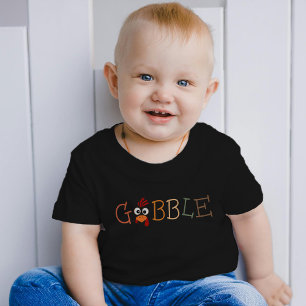 Gackere bis du wackelst Lustiges Erntedankfest Baby T-shirt