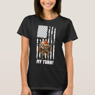 Gackern Gackern Ich bin dran Lustige USA-Flagge  T-Shirt