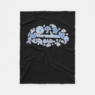 Gad-Aufkleber normalisieren (blau) Fleecedecke