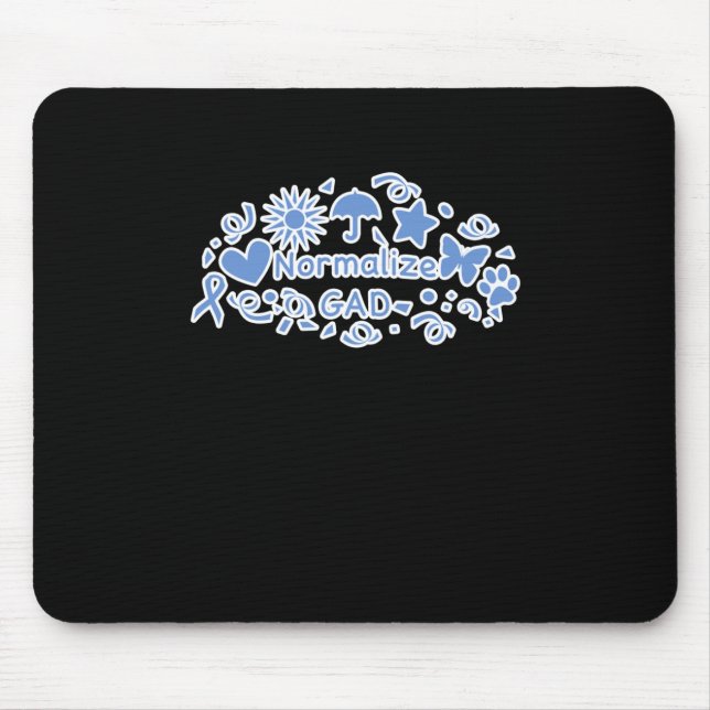 Gad-Aufkleber normalisieren (blau) Mousepad (Vorne)