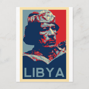 Gaddafi - Libyen Postkarte