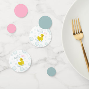 Gaddel es sei Gender Reveal Gummi Duck Blasen Konfetti